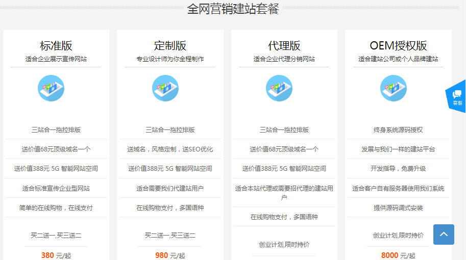 建站套餐 建站套餐